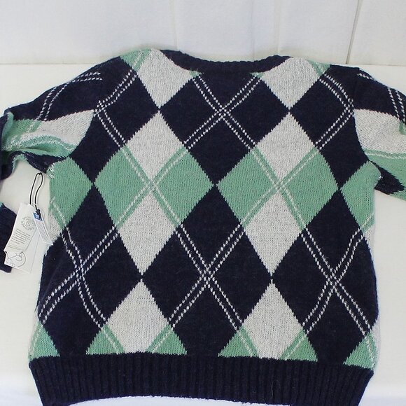 Treasure & Bond Offset Argyle Pullover Sweater Medium - Picture 4 of 7